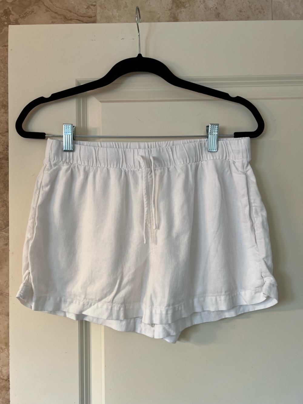 White linen Shorts
